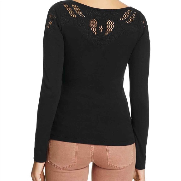 NWT Free People With Love Tee Black Top - Picture 2 of 5